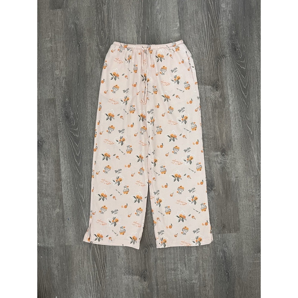 Wide Leg Pants Peach Orange Print Cupcake Comfy Soft Relaxed Fit Wild Fable S